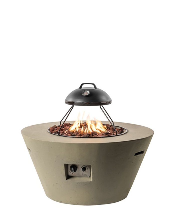 cocoon-table-cone-taupe-met-bakken-en-grillen